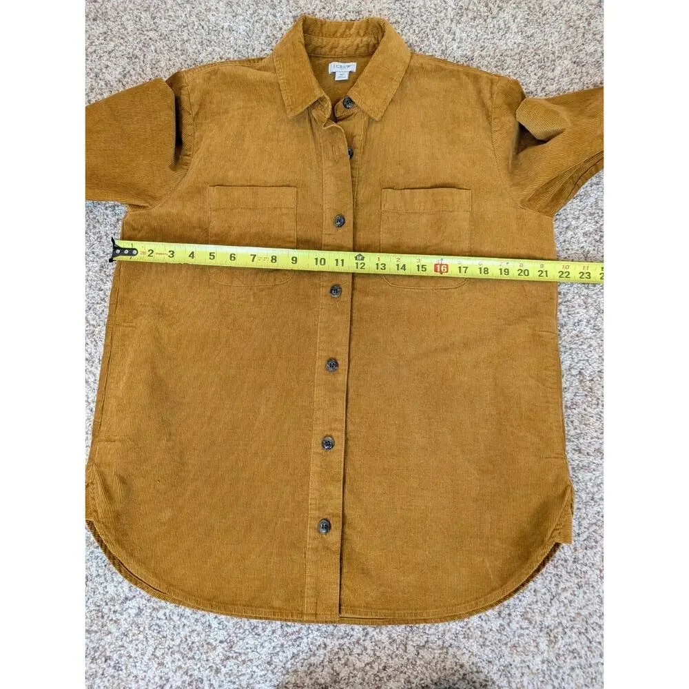 J. Crew Women’s Corduroy Button Up Camel Tan Shirt Shacket Jacket Small Petite